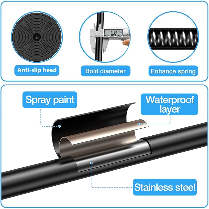 2 Pack Spring Tension Rod, Adjustable 18-26 Inch No Drill, Fits Windows Kitchen - Image 4