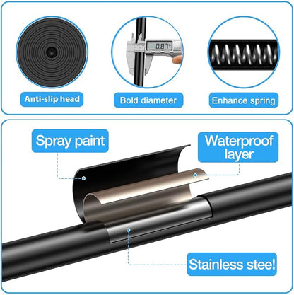 2 Pack Spring Tension Rod, Adjustable 18-26 Inch No Drill, Fits Windows Kitchen - Image 4