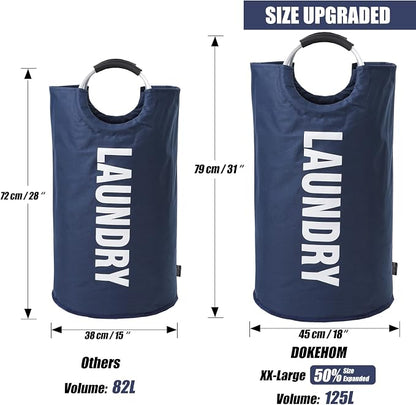 DOKEHOM 125L X-Large Collapsible Washing Laundry Basket Bag - Image 3
