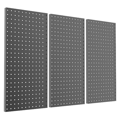 Pegboard Smith Metal Pegboard Panels 12" x 24", 3 Pack Black Wall Mounted Tool by Pegboard+Smith