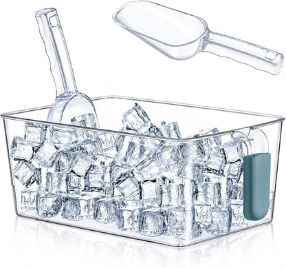Havawish Ice Bin and Flexible Scoop Set Plastic Freezer Ice Bin by Havawish
