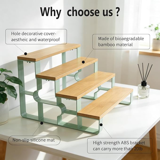 Counter Perfume Organizer, 4-Tier Cologne Stand - Image 7