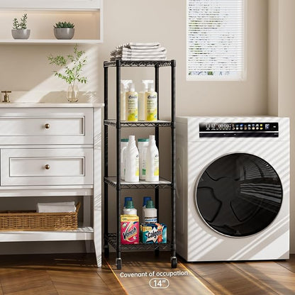 Golpart Shelves Storage Shelf Wire Closet Bathroom Organizers Metal Pantry | 4 - Image 9