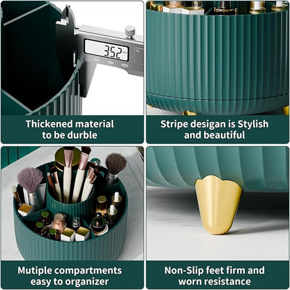 360° Rotate Makeup Brush Holder Organizer, Makeup Organizers Countertop - Image 5