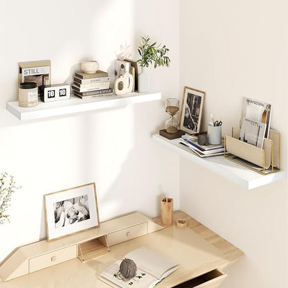 30 Inch Floating Shelves, Rustic Floating Wall Shelves 8 Inch Deep, 30 x 8 - Image 2