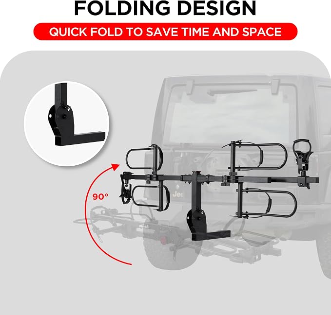 Young Hitch Mounted 2-Bike Rack - Image 4