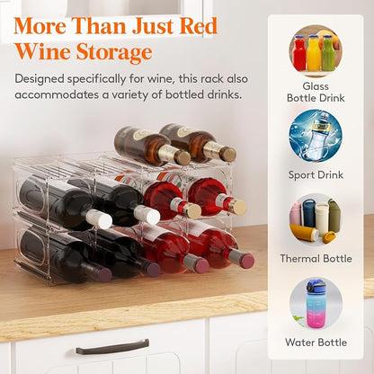 Lifewit Wine Rack for Fridge, Stackable Wine Bottle Holder - Image 6
