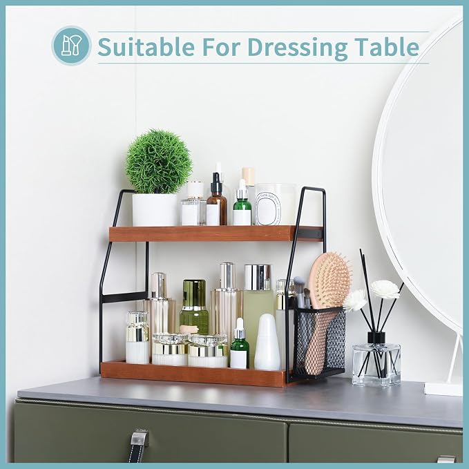 Bathroom Counter Organizer, 2-Tier Standing Storage Shelf - Image 5
