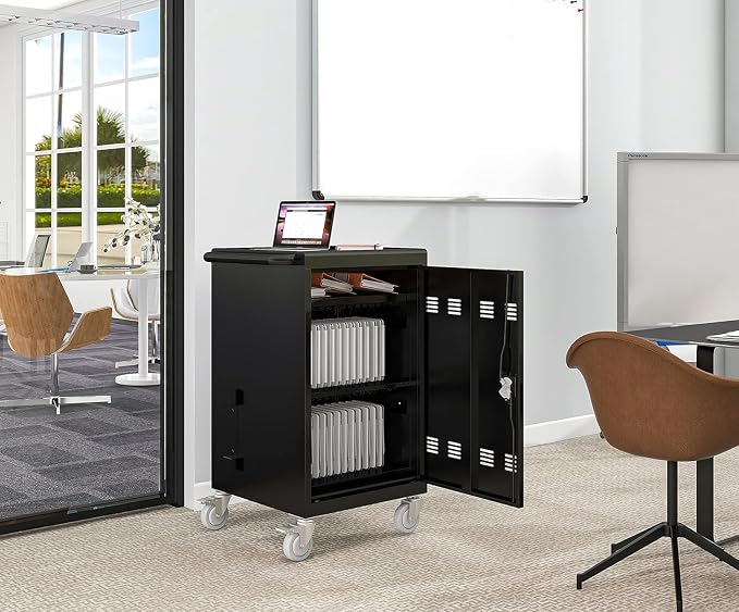 Laptop Charging Cart, 32 Devices Tablet Storage Carts - Image 9