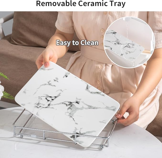 Vanity Tray Makeup Organizer Cosmetics Storage Bathroom Skincare Organizer - Image 2