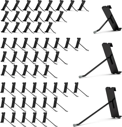 HUHOLE Black Gridwall Hooks 2 Inch, 4 Inch, 6 Inch, Durable Grid Wall Hook by HUHOLE