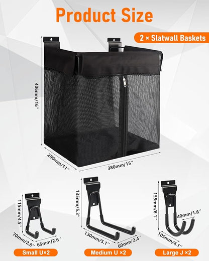 8 Pcs Slatwall Baskets Kit, Slatwall Accessories - Image 2