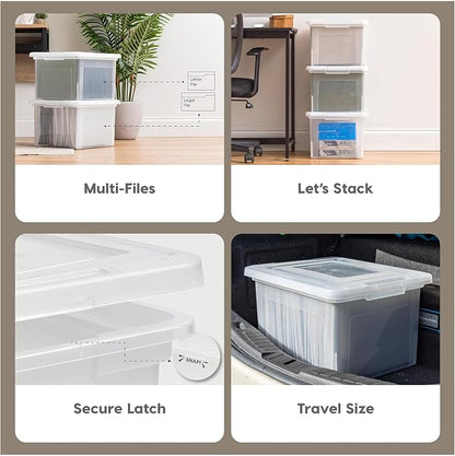 IRIS USA File Box, Plastic File Organizer - Image 3