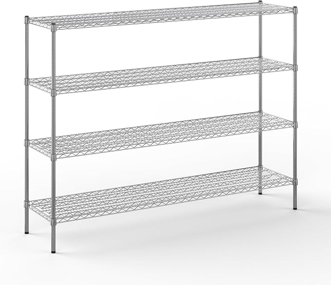 18" Deep x 72" Wide x 54" Height Wire Shelving Kit | 4-Tier | NSF Commercial by Regal+Altair