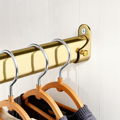 Oval Closet Rod for Hanging Clothes 30 to 54.5 Inch, Includes End Supports - Image 2