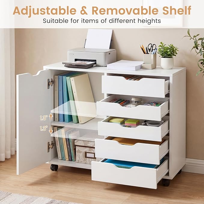 GIANTEX 5-Drawer File Cabinet - Image 4