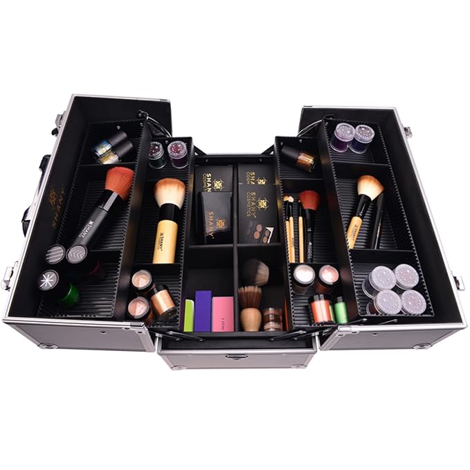 SHANY Essential Pro Makeup Train Case Cosmetic Box Portable Makeup Case - Image 6