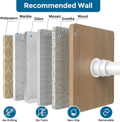 AIZESI Spring Tension Curtain Rods Short Tension Rod - Image 6