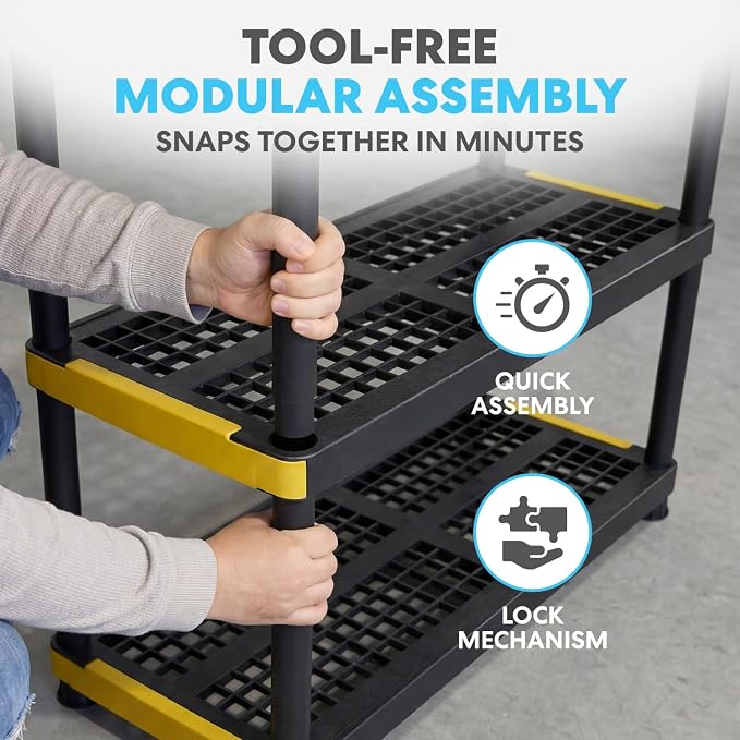 Simpli-Magic 5-Tier Heavy Duty Plastic Storage Shelving Unit, Garage & Basement - Image 6