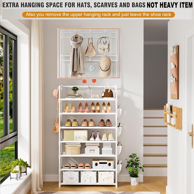 OYREL Shoe Rack 7 Tier Shoe Organizer Storage 21-28 Pairs | Closet Shoes Rack - Image 4