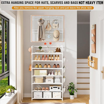 OYREL Shoe Rack 7 Tier Shoe Organizer Storage 21-28 Pairs | Closet Shoes Rack - Image 4