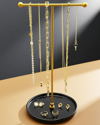 VROOMIUM Necklace Holder Stand - 6in Ceramic Base X 1ft Height by VROOMIUM-BETTERDESIGN