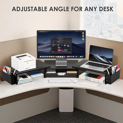 OPNICE Desk Organizers and Accessories, Dual Monitor Stand Riser - Image 6