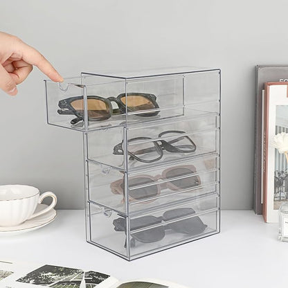 Hipiwe Plastic Drawer Organizer Clear Hair Accessories Organizer Box - Image 7