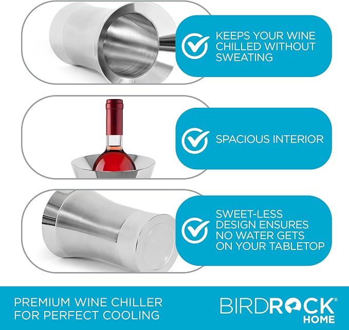 BirdRock Home Stainless-Steel Wine Chiller - Image 6