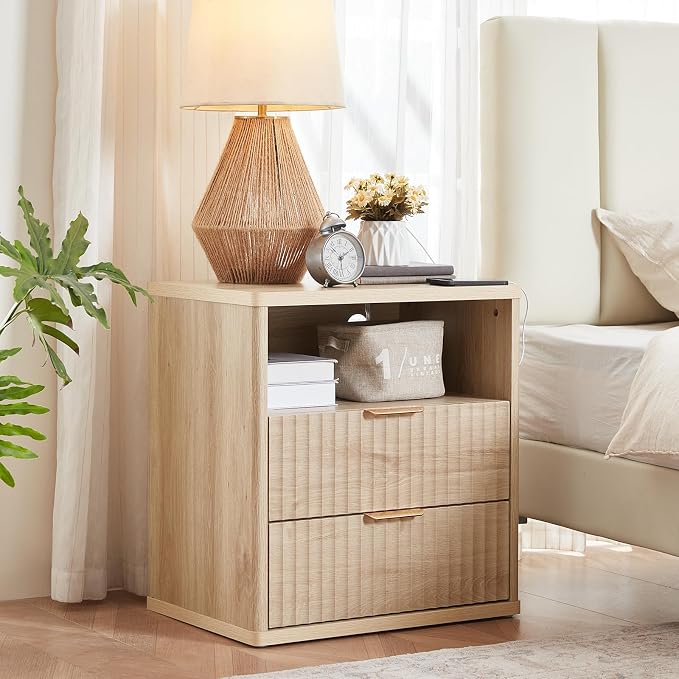 LEYAOYAO Fluted Nightstand Set of 2 - Image 7