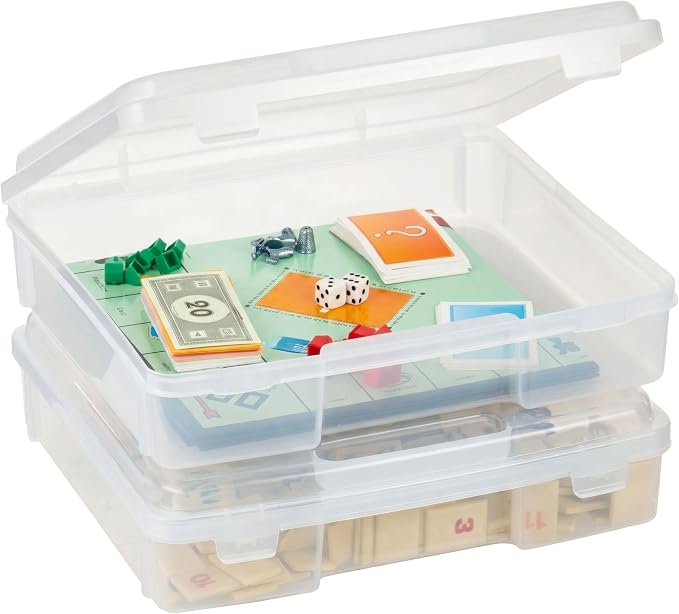 IRIS USA Board Game Storage |Made in USA| Thick Craft Case by IRISUSA