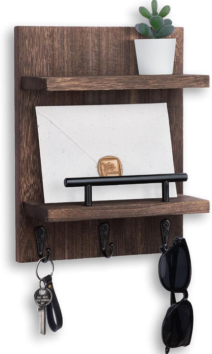 Key Holder Wall Mount, Mail Shelf Decor by Lucundm