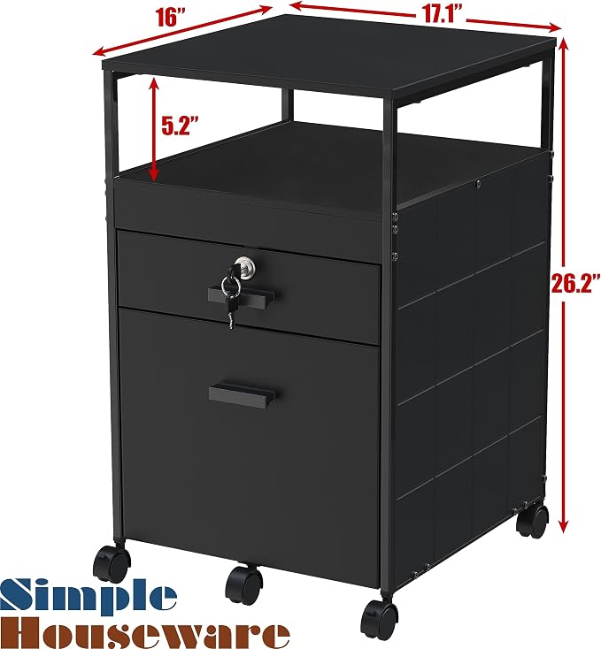 SHW Box File Rolling Mobile Cabinet - Image 3