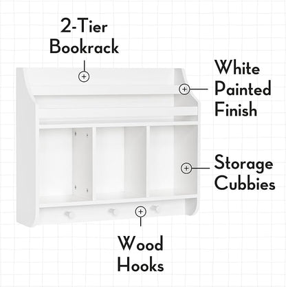 RiverRidge Kids Book Nook Wall Book Rack Shelf - Image 5