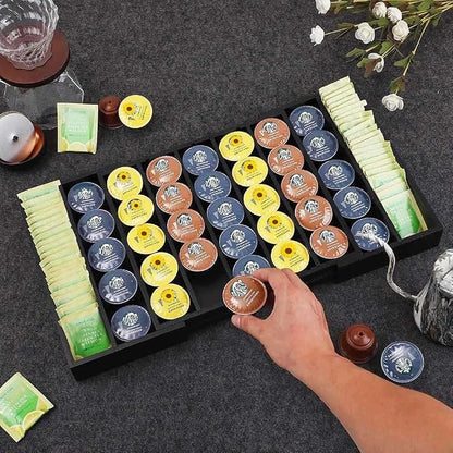 K Cup Holder Bamboo Coffee Pod Holder Drawer Organizer, Expandable K Cup Pod - Image 6