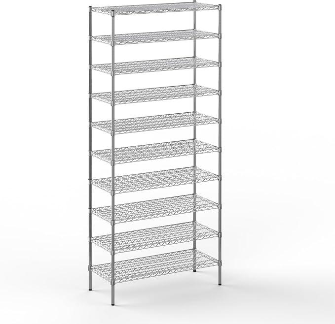 18" Deep x 42" Wide x 96" Height Wire Shelving Kit | 10-Tier | NSF Commercial by Regal+Altair
