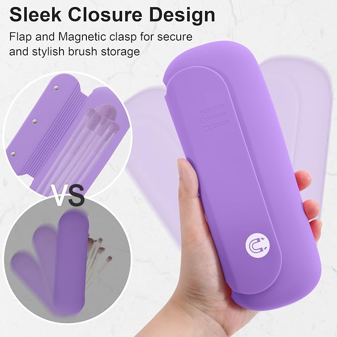 Silicone Travel Makeup Brush Holder - Image 4