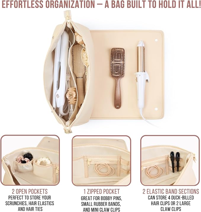 BAREFOOT CARIBOU Hair Tools Travel Bag and Heat Resistant Mat - Image 7