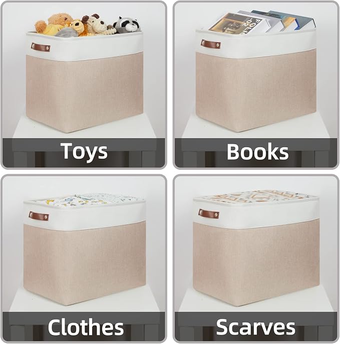 HNZIGE Large Fabric Storage Basket - Image 3