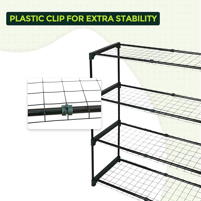 EAGLE PEAK Greenhouse Shelving Staging Double 4 Tier, Outdoor/Indoor Plant - Image 4