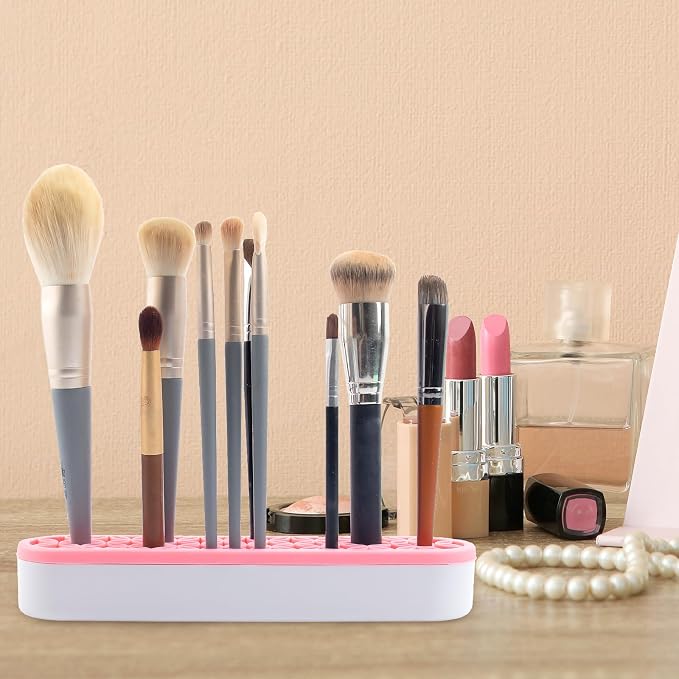 4 Pcs Silicone Makeup Brush Holder Stand Multipurpose Cosmetic Travel Storage - Image 7