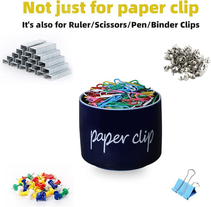 ONTUBE Porcelain Paper Clip Holders, Ceramic Paper Clip Organizer - Image 3