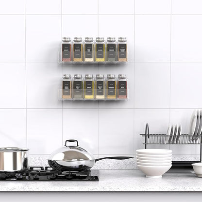 PMMASTO Adhesive Acrylic Spice Rack Organizer - Image 6