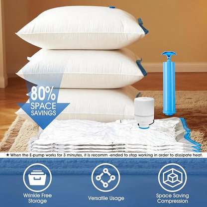 AROIC 50 Pack Vacuum Storage Bags, 5 Sizes + 2 Roll-up Space Saver Vacuum - Image 4