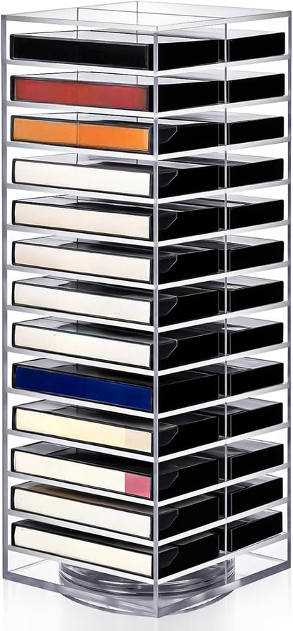 Ripeng 360° Rotating Double-Sided Cassette Tape Storage Tower, Retro Music by Ripeng