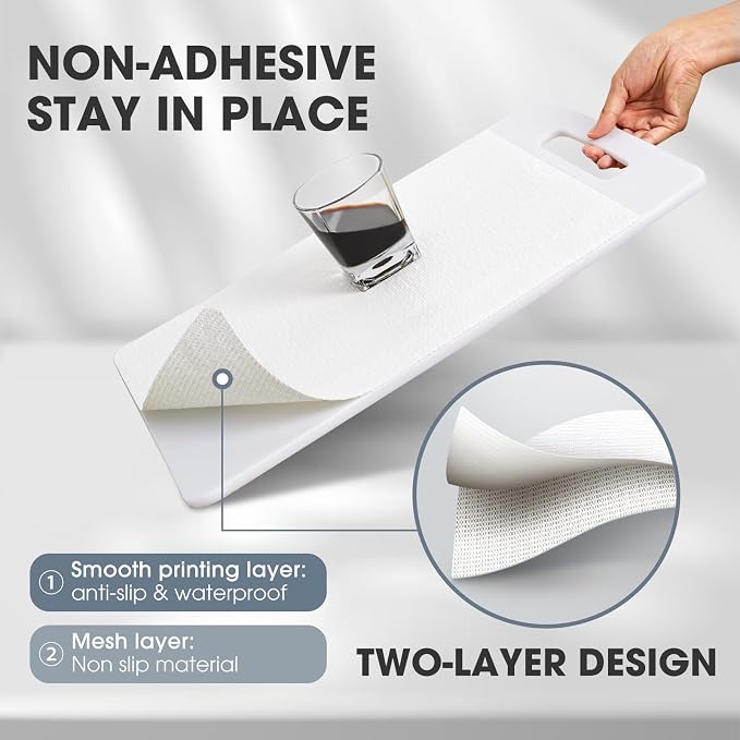 Drawer and Shelf Liner, Non-Slip Kitchen Cabinet Liners Non-Adhesive Thick - Image 2