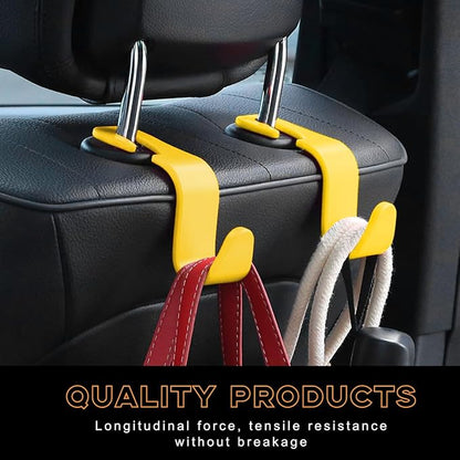 povtii 4PCS Car Seat Headrest Hook, Auto Back Seat Hanging Storage Organizer - Image 5