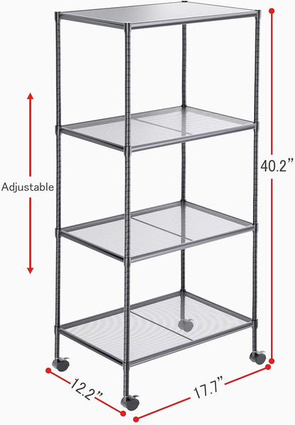 OVICAR 4-Tier Wire Storage Shelves, Adjustable Shelving Units - Image 5