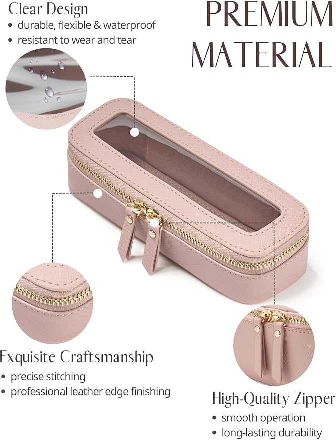 Popvibe Clear Makeup Bag Travel Cosmetic Case Transparent Toiletry Bag - Image 3