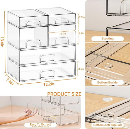 Clear Stackable Storage Drawers - Image 3